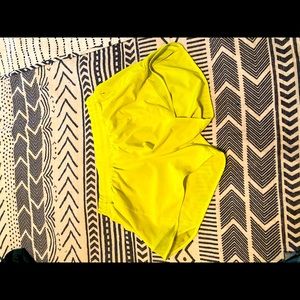 Bright yellow Lululemon shorts please note the original tag has been cut out see